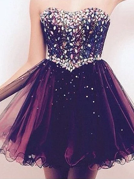 Buy More, Save More Homecoming Dress Chic Sweetheart Tulle Short Prom Dress Party Dress JK206