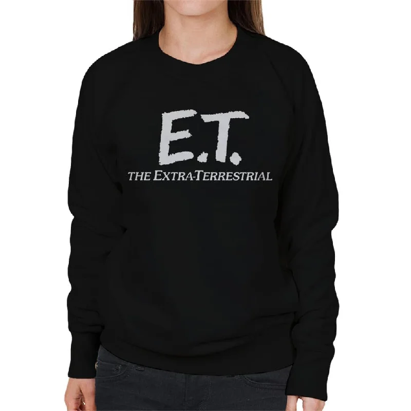 Super Sale performance hoodie for gymE.T. Retro Text Logo Women's Sweatshirt