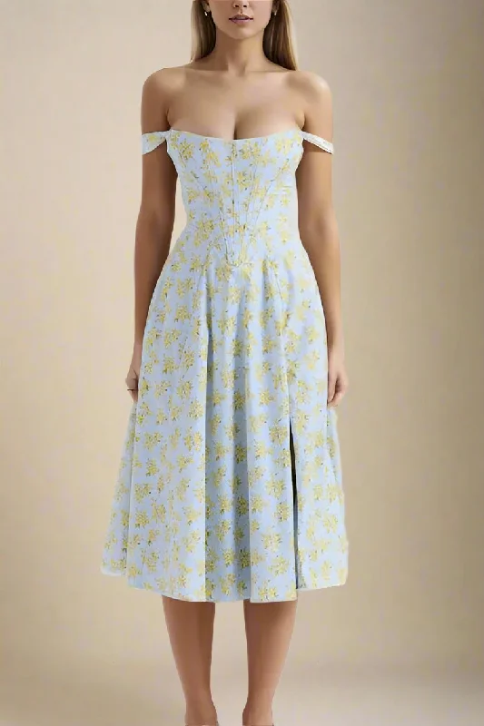 Closeout Sale casual shift dressMonique Bodycon Dress - Sky Blue
