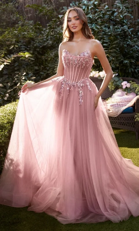 Deal Mania sleeveless dressRose Pink Long Formal Dress A1267 by Andrea & Leo