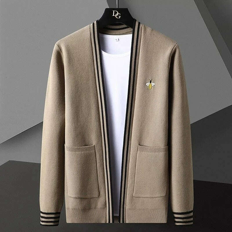 Savings Spectacular chic padded coatBee Embroidery Men's Sweater Cardigan Korean Casual Coat Elegant Men Sweater 2021 Autumn Coat Trend Abrigo Hombre Men Clothing Savings Spectacular chic padded coatBee Embroidery Men's Sweater Cardigan Korean Casual Coat Elegant Men Sweater 2021 Autumn Coat Trend Abrigo Hombre Men Clothing