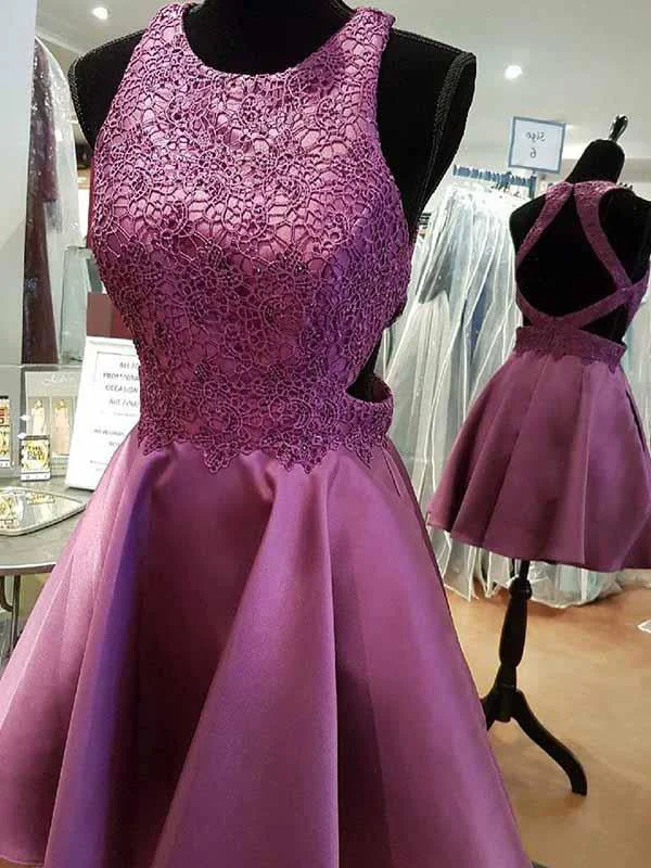 Great Bargains Beautiful Homecoming Dresses Aline Chic Lace Short Prom Dress Party Dress JK736