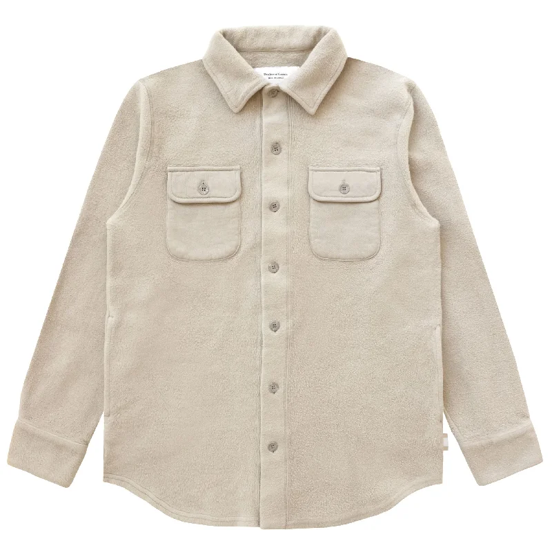 Loyalty Reward long-sleeve winter jacketReverse Fleece Overshirt Sand - Unisex