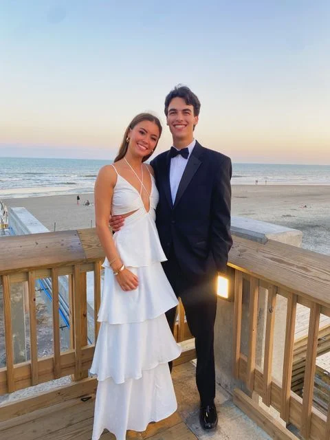 Epic Deals trendy mini dressA-line V Neck White Prom Dress Formal Gown Y428