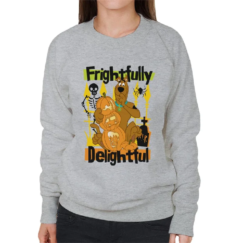 Price Cut premium athletic sweatshirtScooby Doo Halloween Frightfully Delightful Women's Sweatshirt