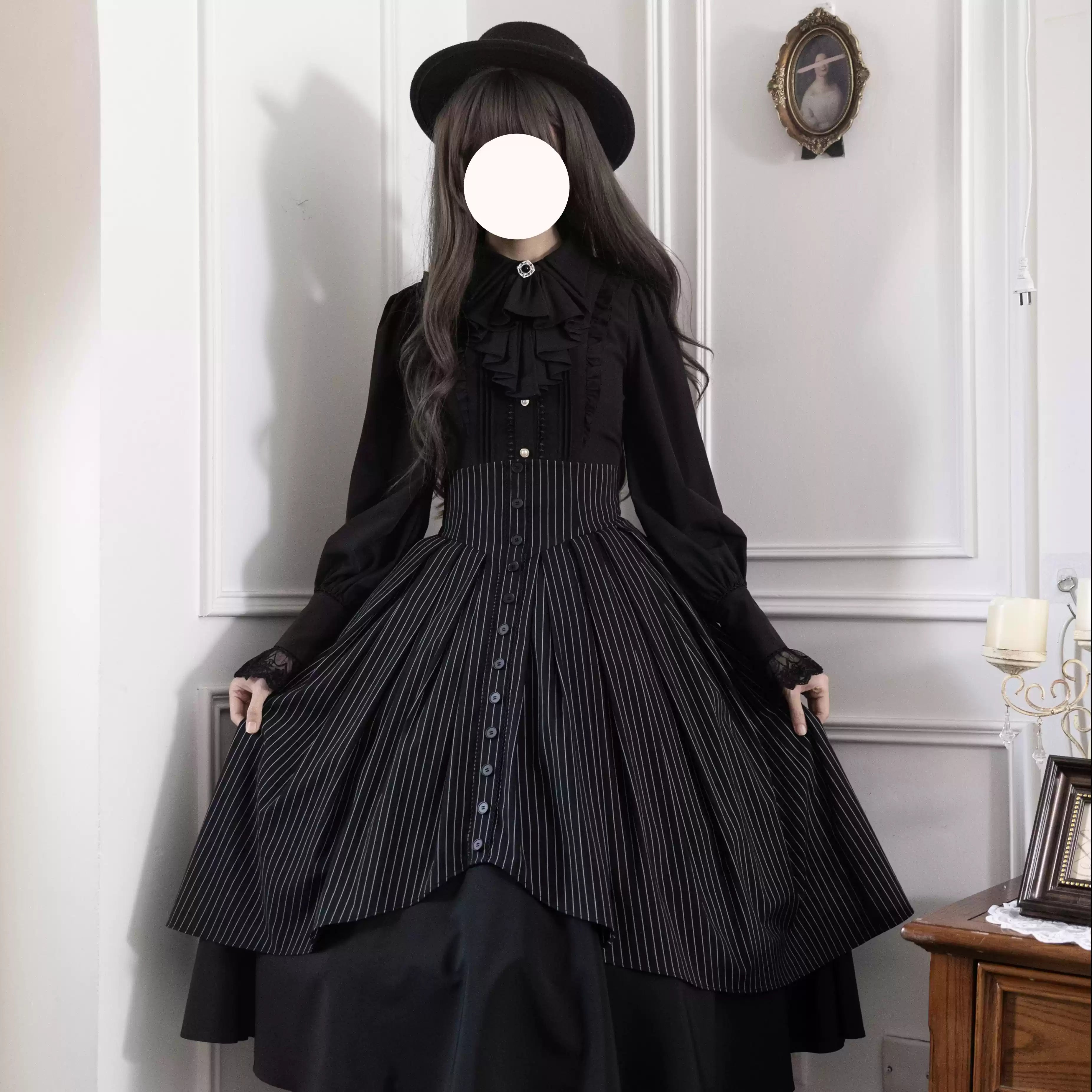 Stock Clearance spaghetti strap dressAlice in Wonderland~Love Moon Serenade~Striped Classic Lolita Skirt Preppy Style Commuting Dress Stock Clearance spaghetti strap dressAlice in Wonderland~Love Moon Serenade~Striped Classic Lolita Skirt Preppy Style Commuting Dress