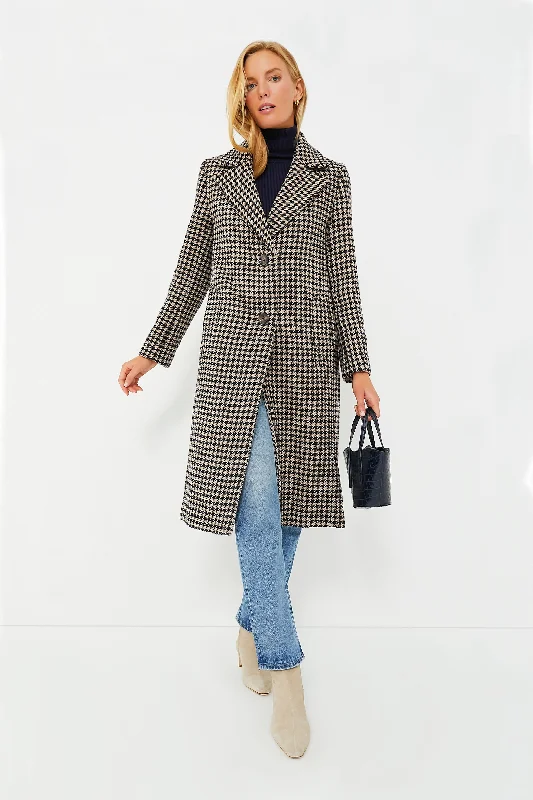 Fantastic Offers cozy wool-blend coatLight Fawn Houndstooth Angelina Wool Jacket
