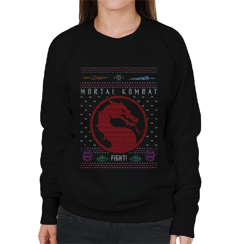 Great Deals performance gym sweatshirtMortal Kombat Christmas Fight Emblem Women's Sweatshirt