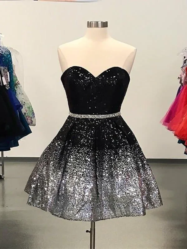 Huge Discounts Homecoming Dress Cute Little Black Dress Short Prom Dress Party Dress JK266