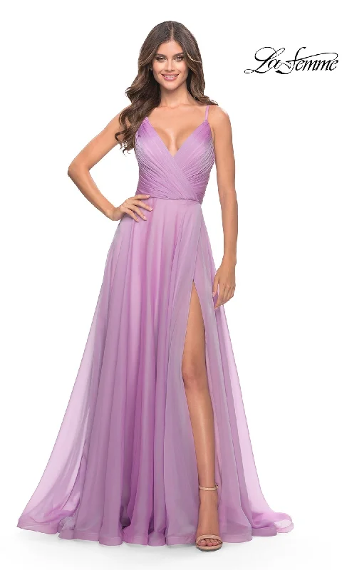 Savings Spectacular off-shoulder dressLa Femme 31500 Formal Prom Dress