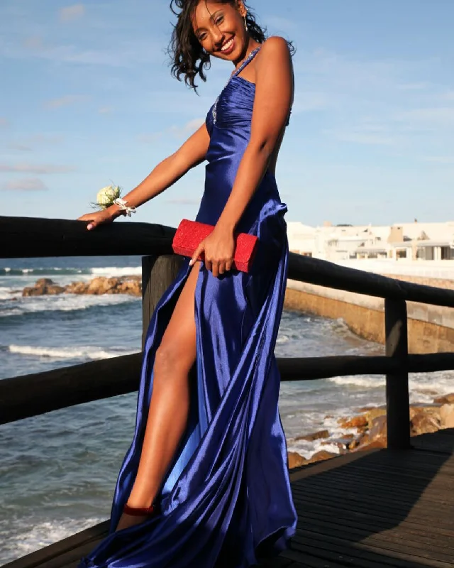 Crazy Deals Sexy Deep V-Neck Beaded Open Back Mermaid Prom Dress with Slit JKR315