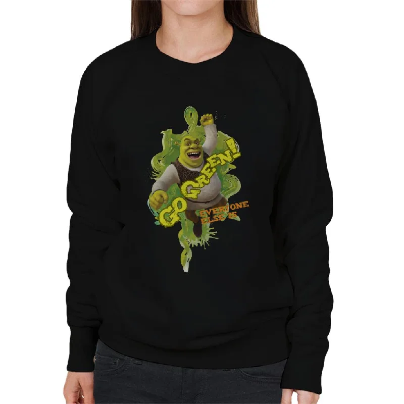 Mega Sale stylish sports hoodieShrek Go Green Everyone Else Is Women's Sweatshirt