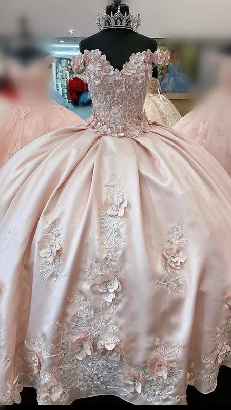 Savings Alert boho dressOff The Shoulder Pink Ball Gown With 3D Flowers Quinceanera Dress Pink Sweet 16 Dress Y714 Savings Alert boho dressOff The Shoulder Pink Ball Gown With 3D Flowers Quinceanera Dress Pink Sweet 16 Dress Y714