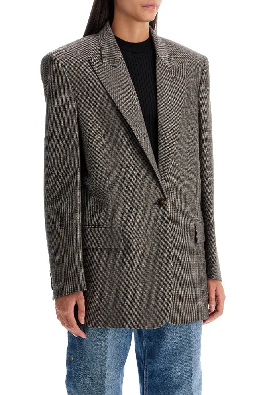 Limited Time Discount premium puffer coatStella Mccartney Houndstooth Single-Breasted Bl