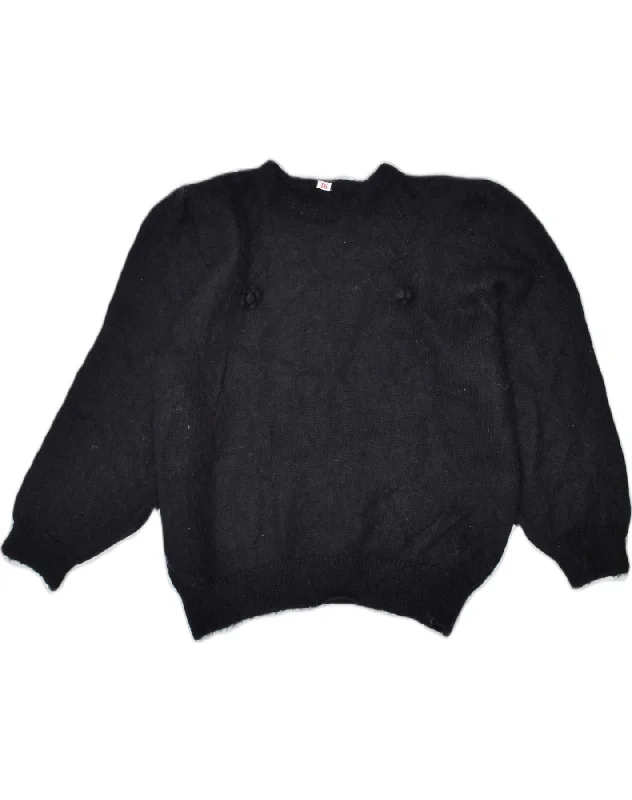 sports hoodieVINTAGE Womens Crew Neck Jumper Sweater UK 16 Large Black