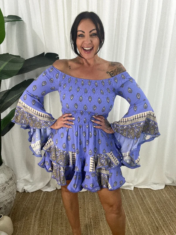 Deep Discounts stylish party dressPrimrose Dress - Jacaranda Print (SALE)
