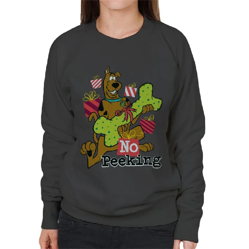 Last Chance luxury fitness sweatshirtScooby Doo Christmas No Peeking Women's Sweatshirt