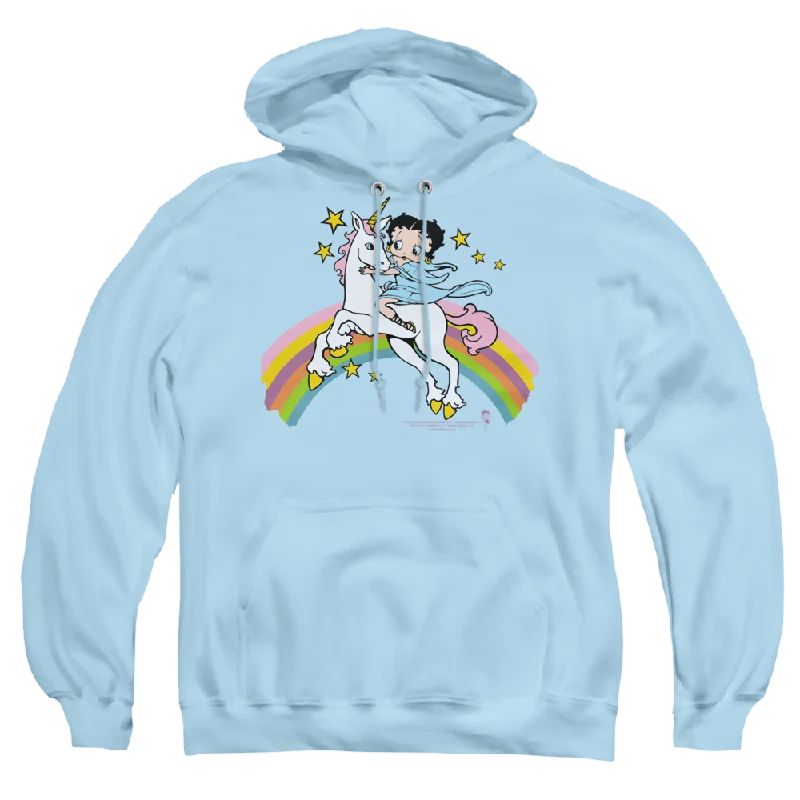 fleece hoodieBetty Boop Unicorn & Rainbows - Pullover Hoodie