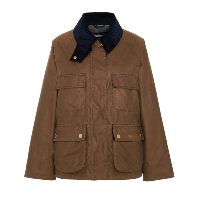 Final Markdown lightweight coatBarbour Ruth Ladies Wax Jacket - Tan/Dress Tartan