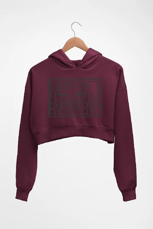 Limited Time comfortable stylish hoodieKeith Haring Crop HOODIE FOR WOMEN