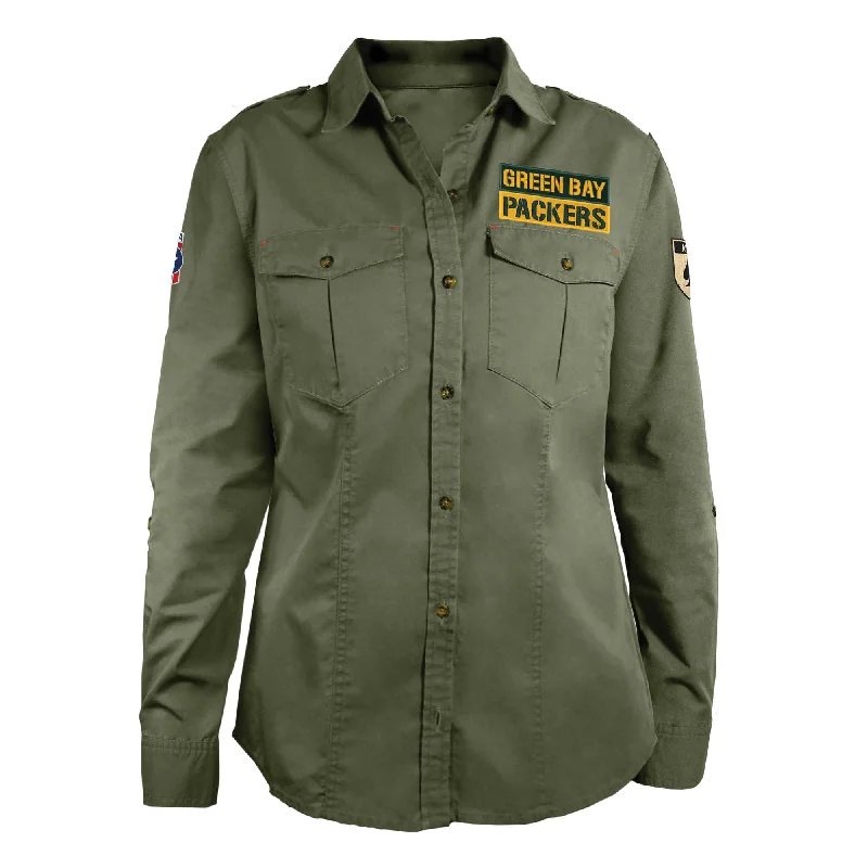 long-sleeve coatGreen Bay Packers Womens Military Field Shirt