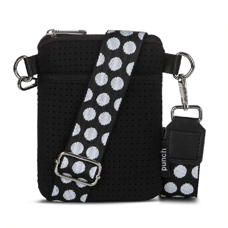 Deal Dash ashionable dressPetite Phone Cross Body Bag Black and White Spot