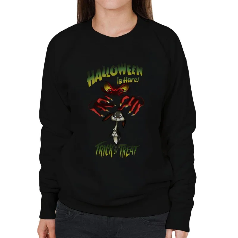Limited Time chic fitness hoodieLooney Tunes Halloween Is Here Bugs Bunny Women's Sweatshirt