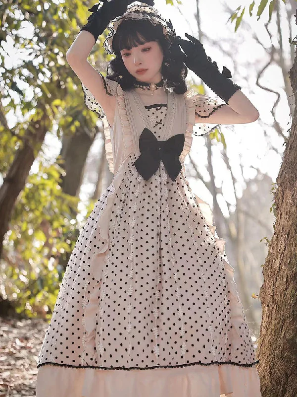 casual knit dressCat-Romance~Coconut Milk Boo Boo~Elegant Lolita Polka Dot OP