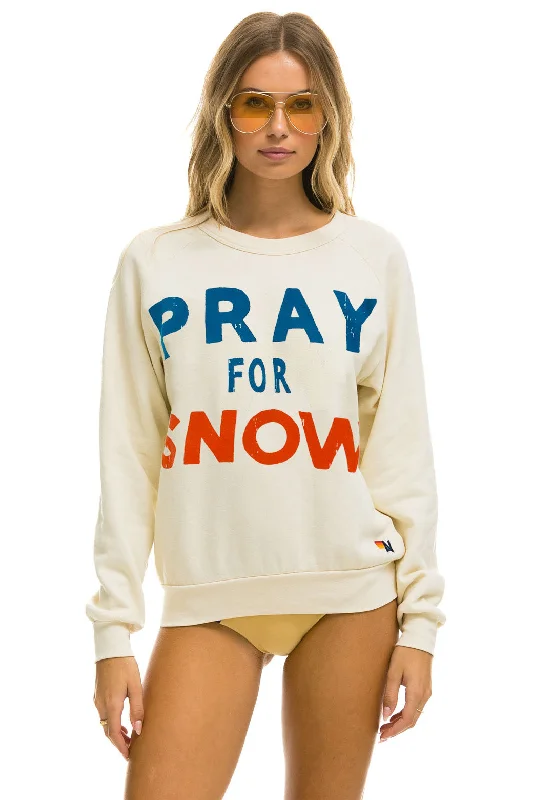 modern sports hoodiePRAY FOR SNOW SWEATSHIRT - VINTAGE WHITE