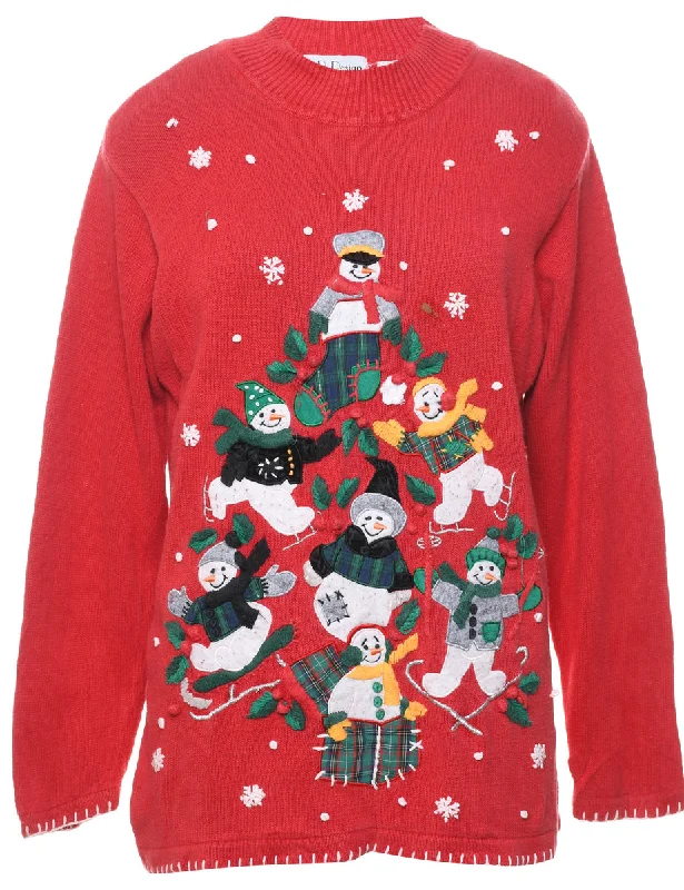 functional coatSnowman Christmas Jumper - M