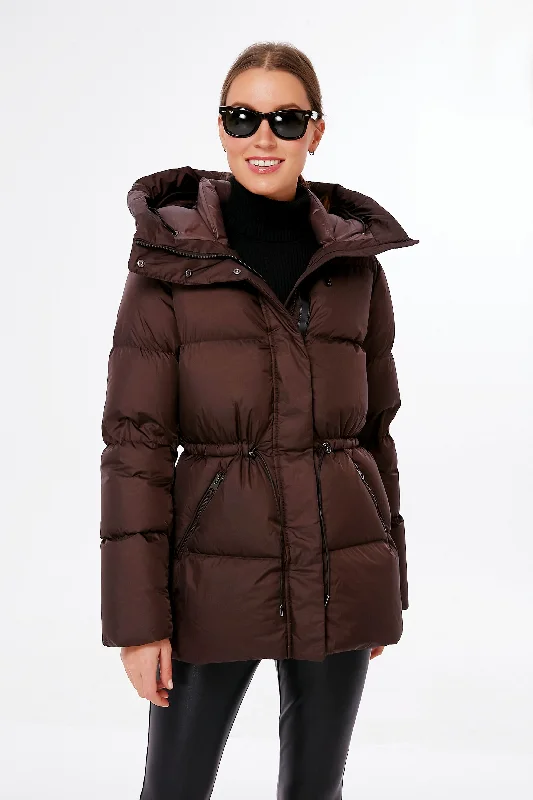 Limited Edition wool-blend coatCoffee Freya Down Coat