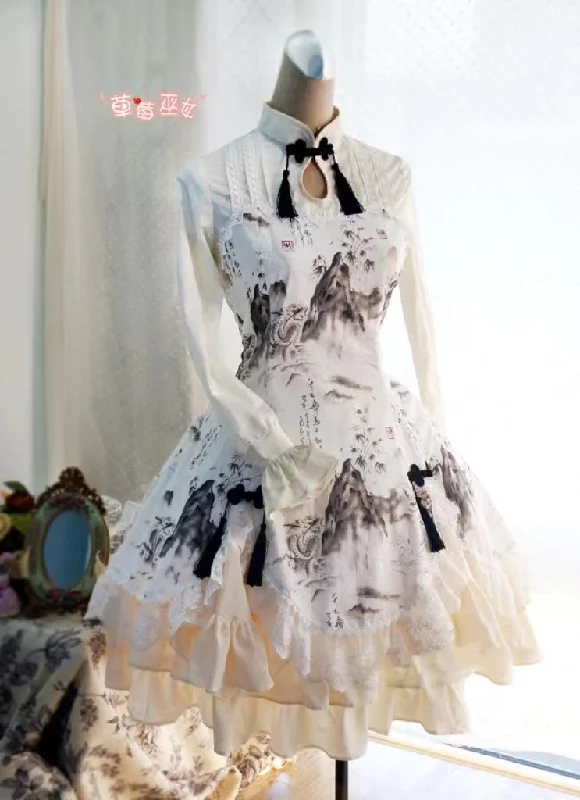 party dressStrawberry Witch~Chinese Dragon and Landscape~qi Lolita OP