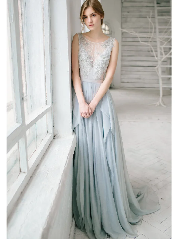 Quick Sale Beautiful Prom Dresses A-line Short Train Lace Sexy Prom Dress Fashion Evening Dress JKL365
