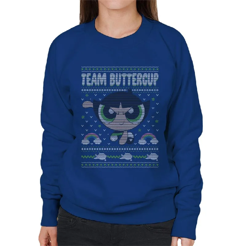 Limited Edition graphic gym sweatshirtPowerpuff Girls Christmas Team Buttercup Women's Sweatshirt