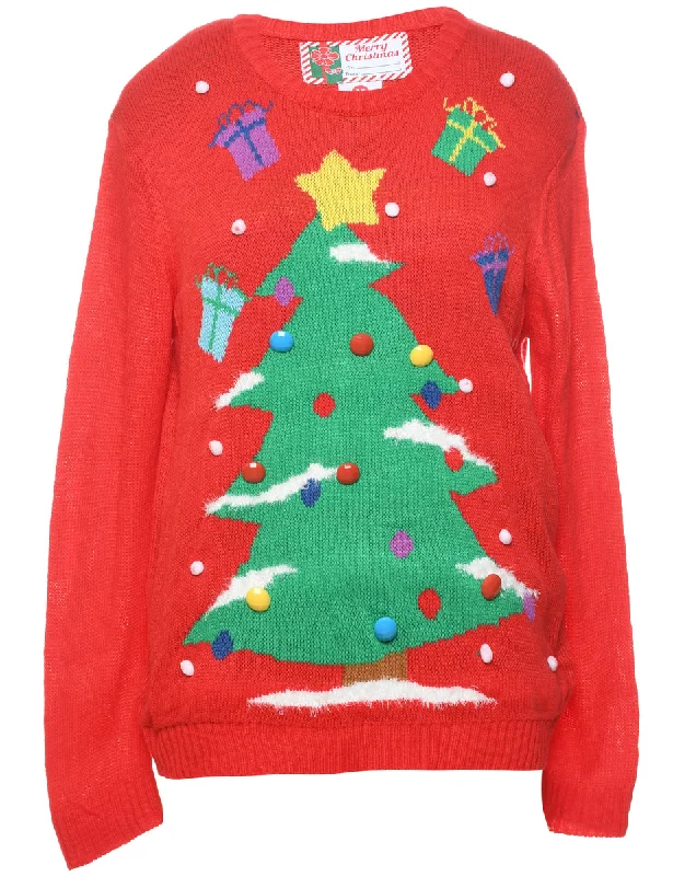 utility coatRed Christmas Jumper - M