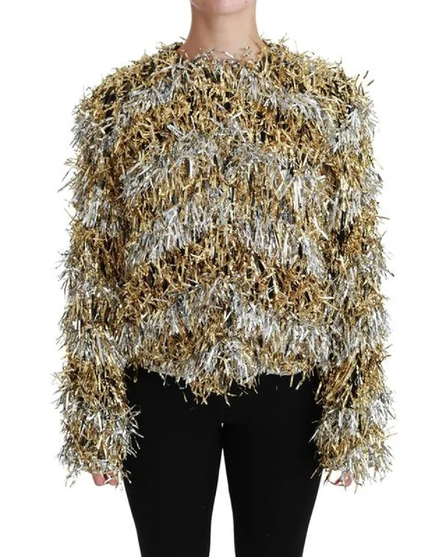 Mega Deal oversized coatDolce & Gabbana  Fringed Sweater