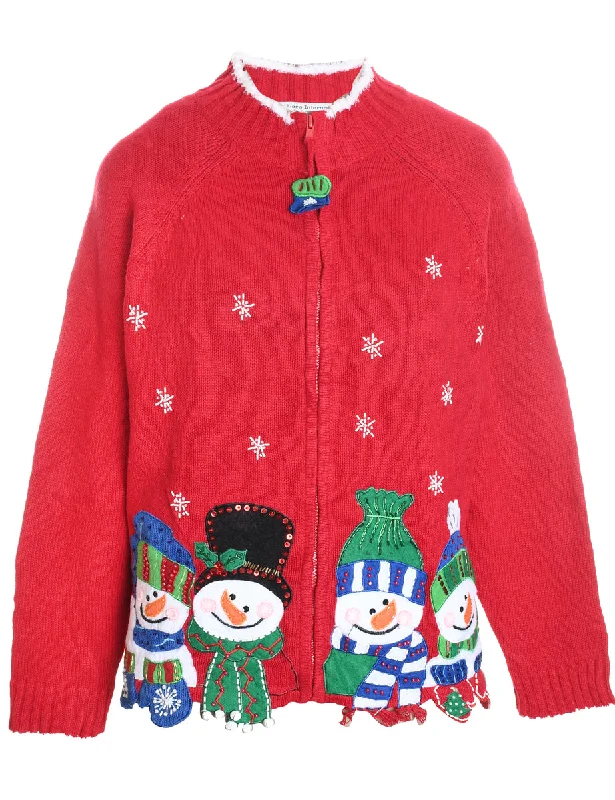 Massive Deals outdoor adventure coatSnowman Christmas Cardigan - L