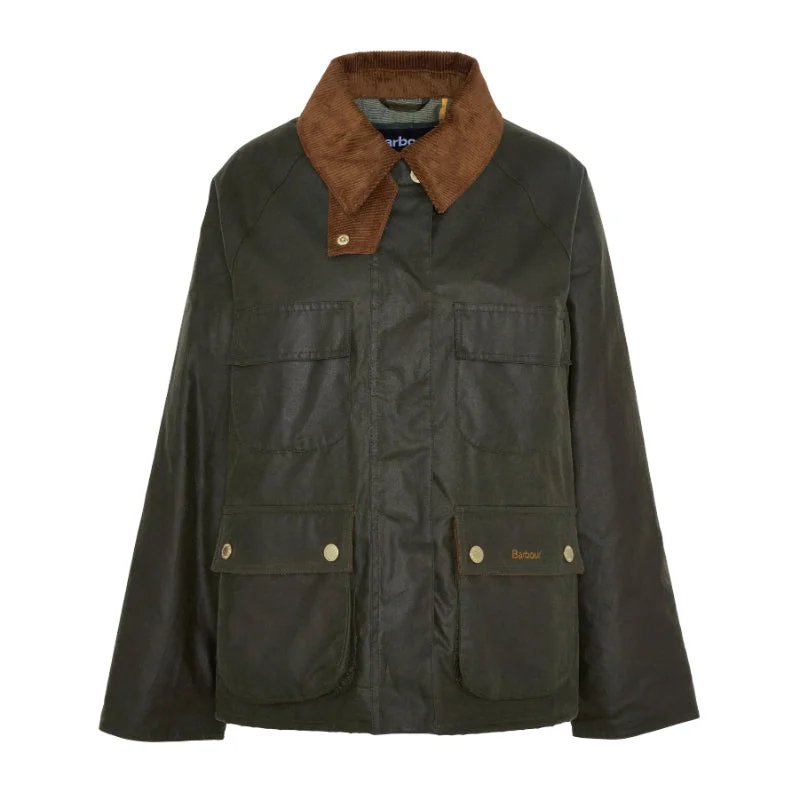 contemporary trench coatBarbour Ruth Ladies Wax Jacket - Archive Olive/Ancient Tartan