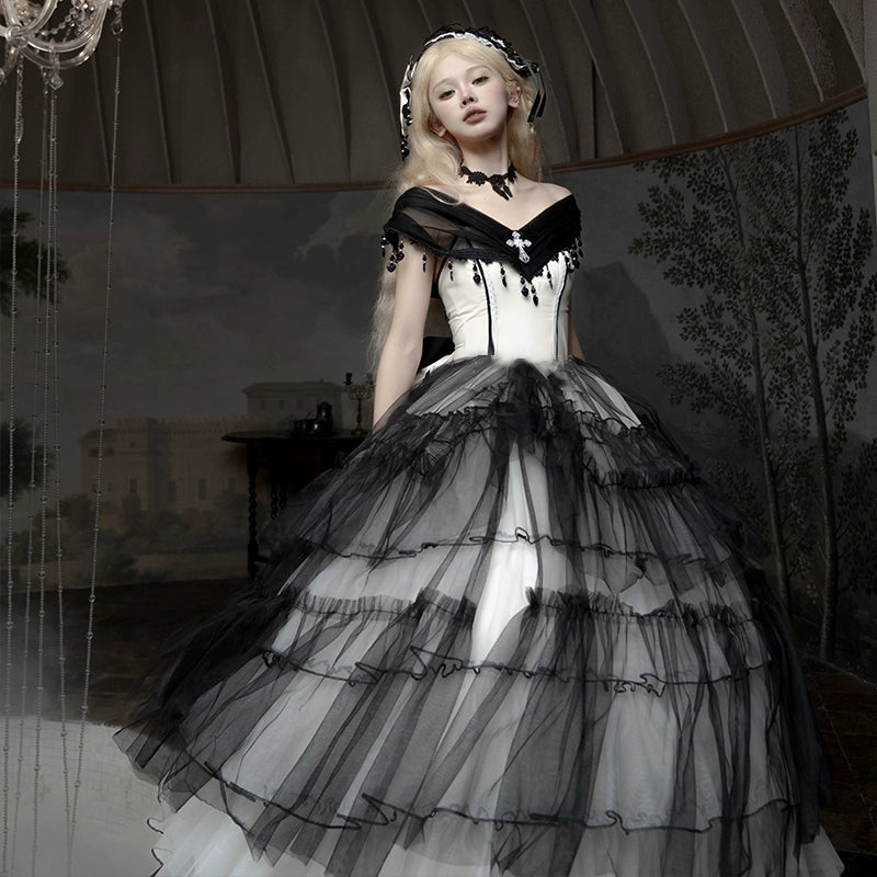Discount Deals long sleeve dressDaydream Whisper~Aphrodite~Gothic Lolita JSK Bridal Wedding Lolita Dress