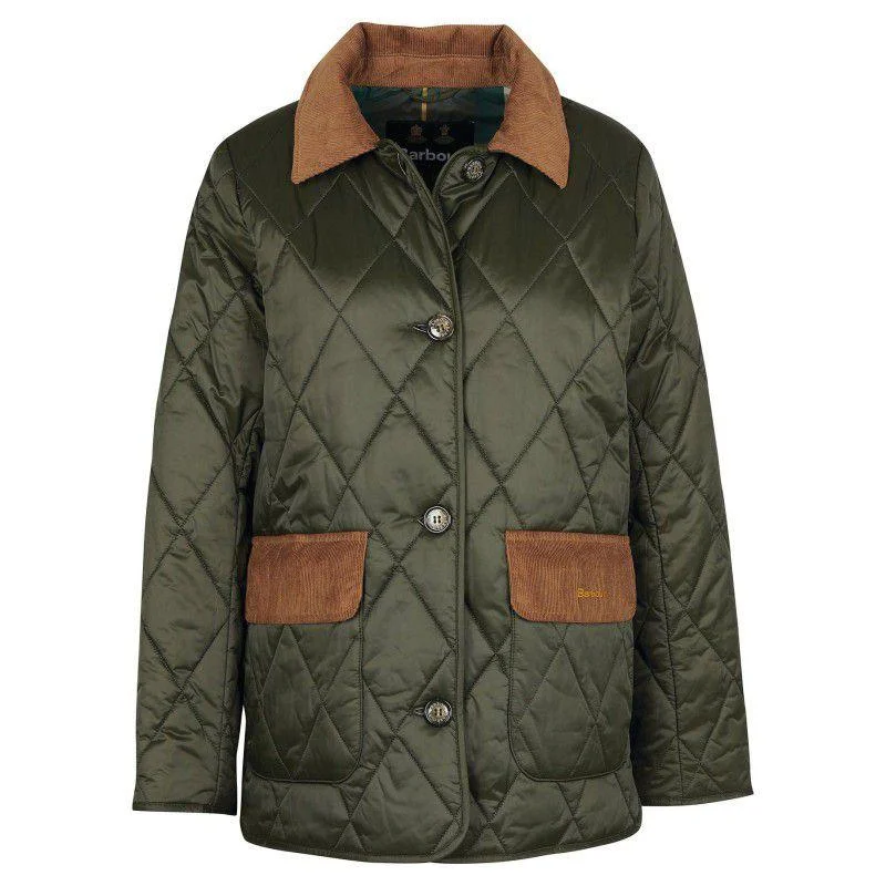 insulated trench coatBarbour Bragar Ladies Quilted Jacket - Sage/Ancient