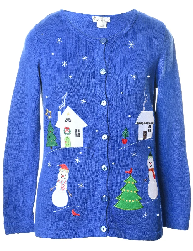 Limited Stock sleek and warm coatSnowman Christmas Cardigan - S
