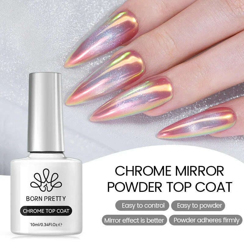 Price Drop cozy fleece coatBorn Pretty 10ml Magical MIRROR UV Gel Varnish Top Coat Semi-Permanent Nail Polishes Moonlight Mirror NailsFine  Glitter Powder