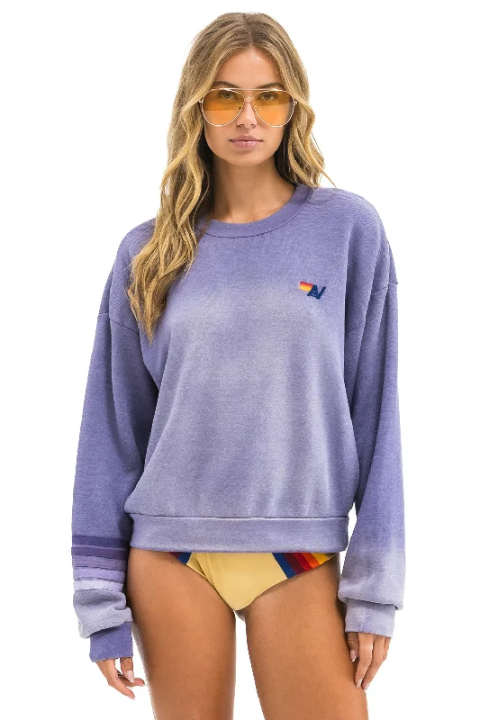Discount Extravaganza urban sports sweatshirtRUGBY STITCH RELAXED CREW SWEATSHIRT - FADED GRAPE