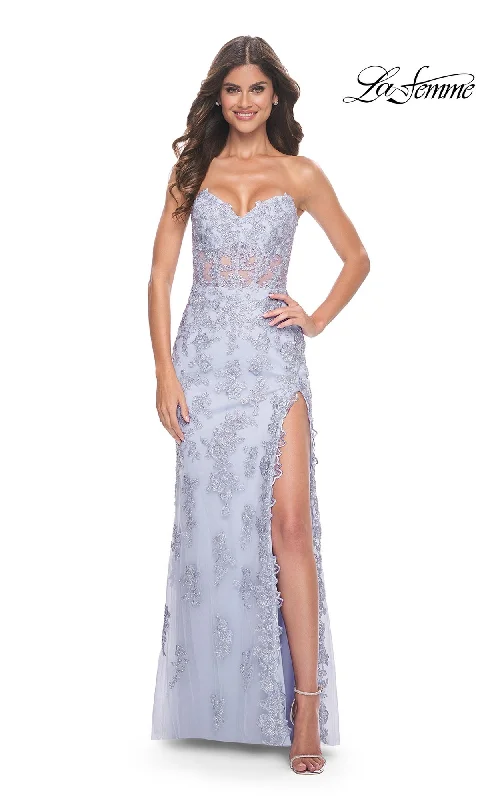 draped dressLa Femme 32013 Formal Prom Dress