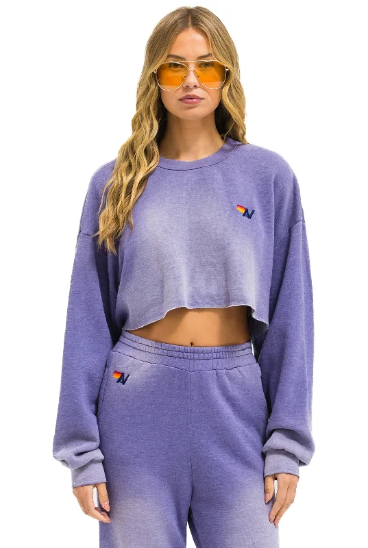 athletic style hoodieESSENTIAL CROPPED CREW SWEATSHIRT RELAXED - FADED GRAPE