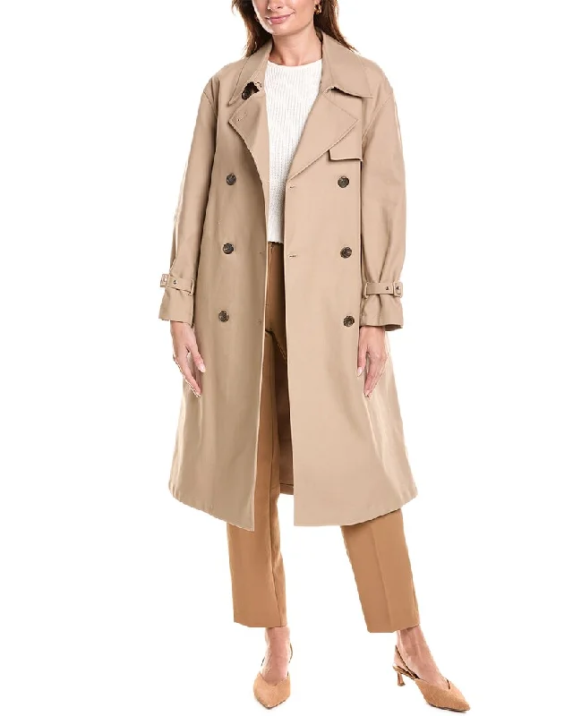 cozy winter coatTheory Double-Breasted Trench Coat