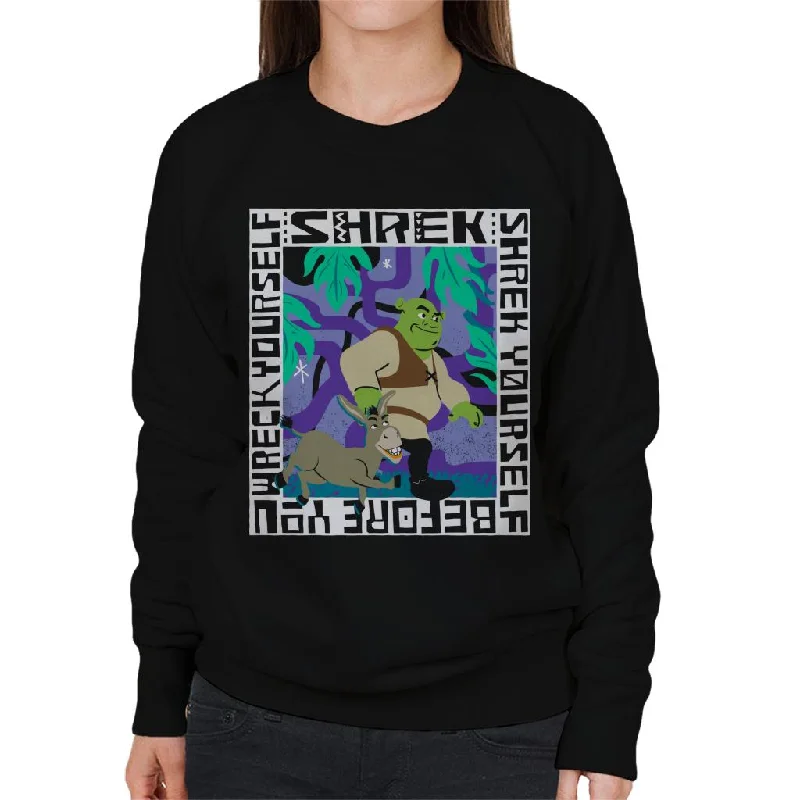 Unbeatable Prices relaxed fit sports hoodieShrek And Donkey Walking Together Women's Sweatshirt