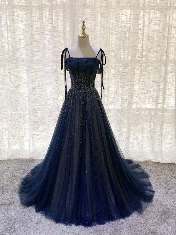 Fantastic Offers trendy bodycon dressDark Blue Tulle Sequin Long Prom Dress, Dark Blue Tulle Formal Dress Y523 Fantastic Offers trendy bodycon dressDark Blue Tulle Sequin Long Prom Dress, Dark Blue Tulle Formal Dress Y523