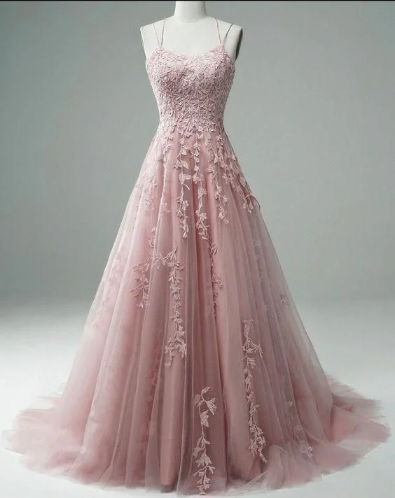 Savings Event satin midi dressPink Spaghetti Straps Tulle Appliques Prom Dress Senior Prom Dress Y40 Savings Event satin midi dressPink Spaghetti Straps Tulle Appliques Prom Dress Senior Prom Dress Y40