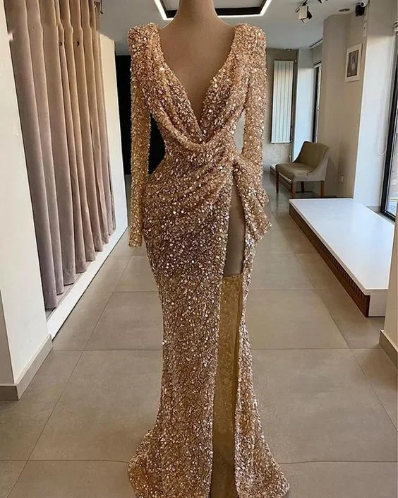 Early Bird Discount fitted bodycon dressSparkly Prom Dresses, Deep V Neck Prom Dresses, Long Sleeve Prom Dresses, Arabic Prom Dresses, Side Slit Prom Dresses Y194 Early Bird Discount fitted bodycon dressSparkly Prom Dresses, Deep V Neck Prom Dresses, Long Sleeve Prom Dresses, Arabic Prom Dresses, Side Slit Prom Dresses Y194
